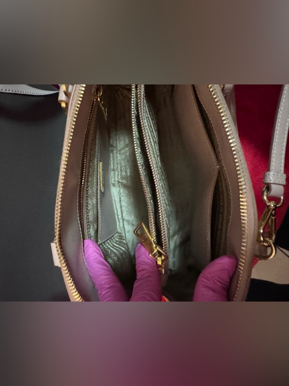 Prada Double-Handle Saffiano Satchel in Blush Pink - Picture 8 of 16